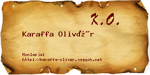 Karaffa Olivér névjegykártya