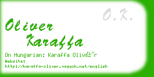 oliver karaffa business card
